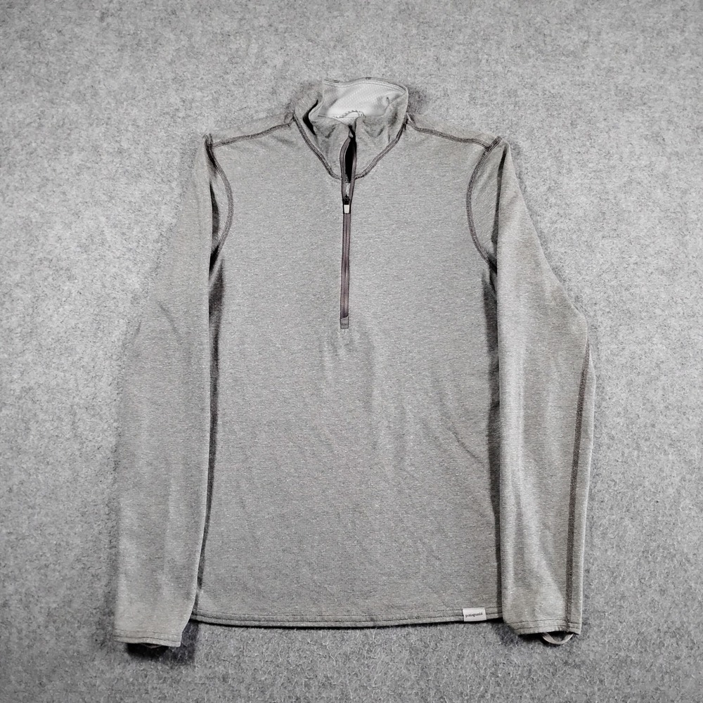 Patagonia Womens Capilene 3 Midweight 1/4 Zip Gray Base Layer‎ 44452 XS